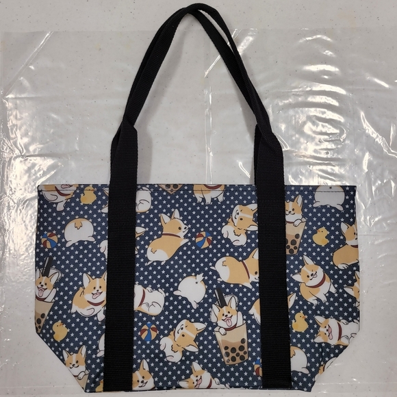 Waterproof Corgi Dumpling Tote Shoulder Bag Purse - Picture 9 of 13